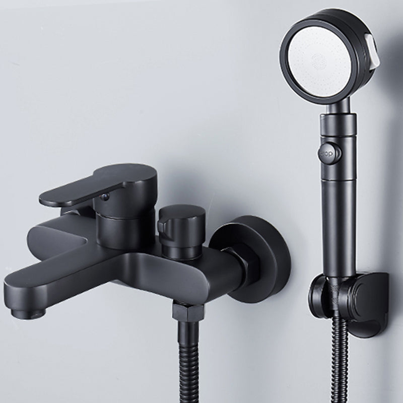 Lisslune | Modern Bathtub Faucet Lever Handle Wall Mounted Fixed Bathtub Faucet