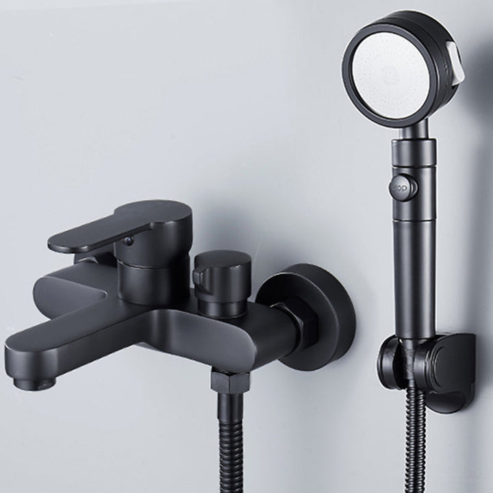 Lisslune | Modern Bathtub Faucet Lever Handle Wall Mounted Fixed Bathtub Faucet