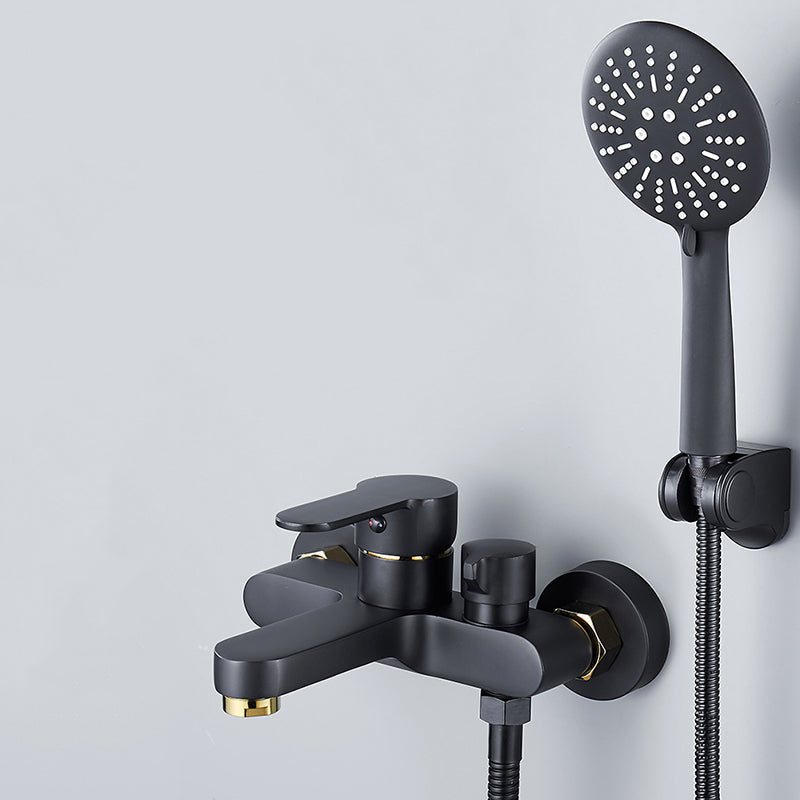 Lisslune | Modern Bathtub Faucet Lever Handle Wall Mounted Fixed Bathtub Faucet