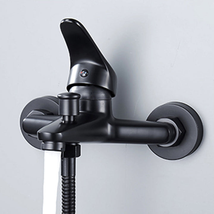 Lisslune | Modern Bathtub Faucet Lever Handle Wall Mounted Fixed Bathtub Faucet
