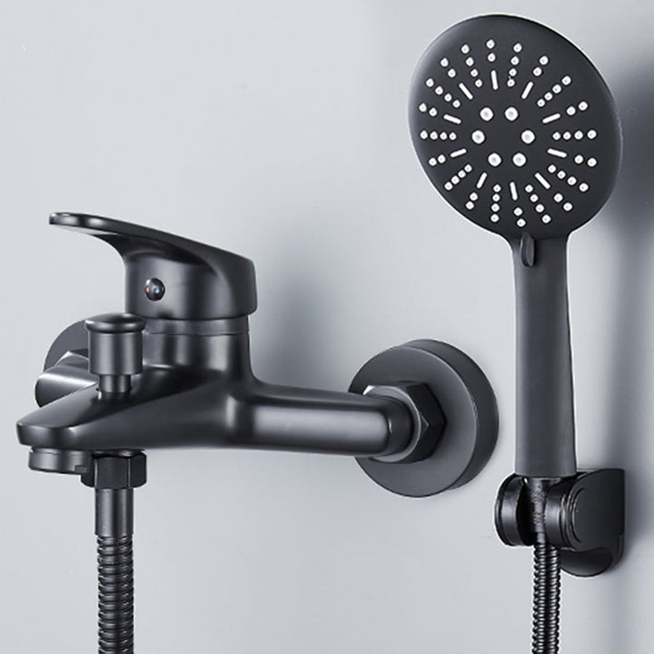 Lisslune | Modern Bathtub Faucet Lever Handle Wall Mounted Fixed Bathtub Faucet