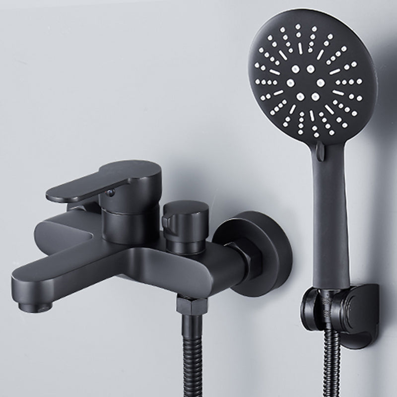 Lisslune | Modern Bathtub Faucet Lever Handle Wall Mounted Fixed Bathtub Faucet