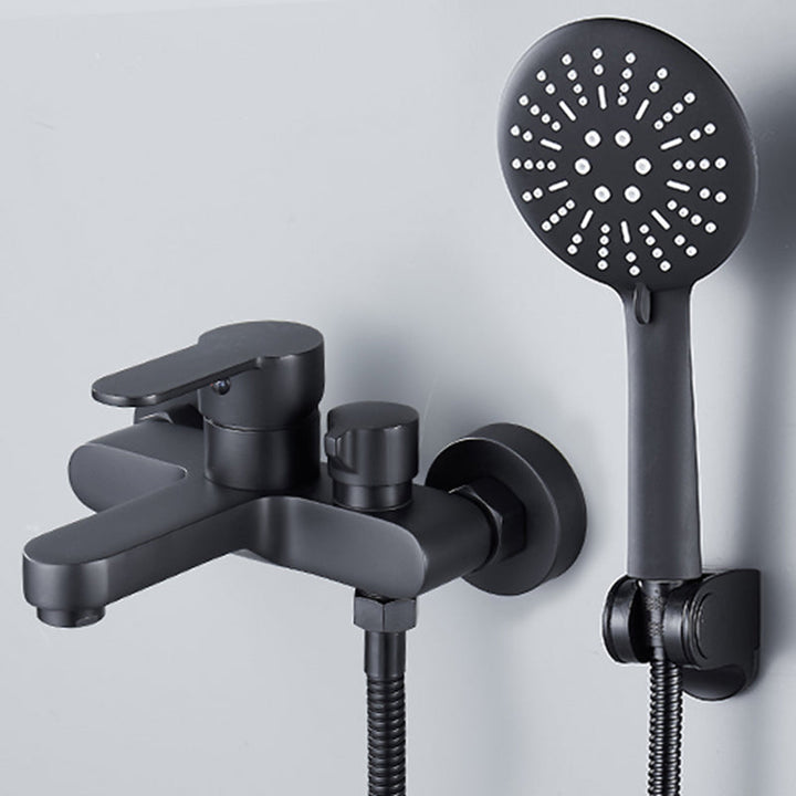 Lisslune | Modern Bathtub Faucet Lever Handle Wall Mounted Fixed Bathtub Faucet