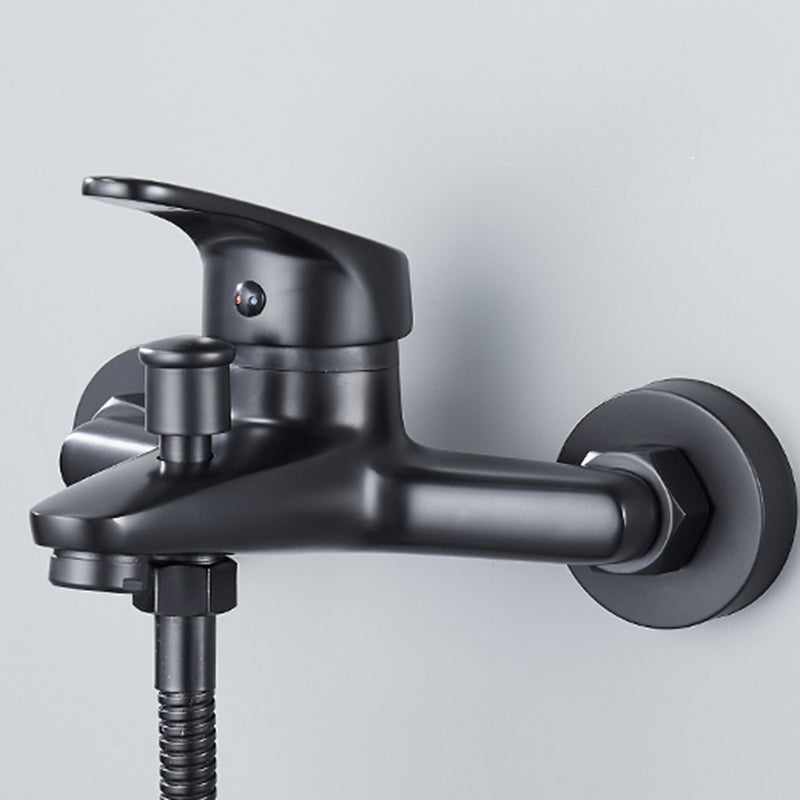 Lisslune | Modern Bathtub Faucet Lever Handle Wall Mounted Fixed Bathtub Faucet