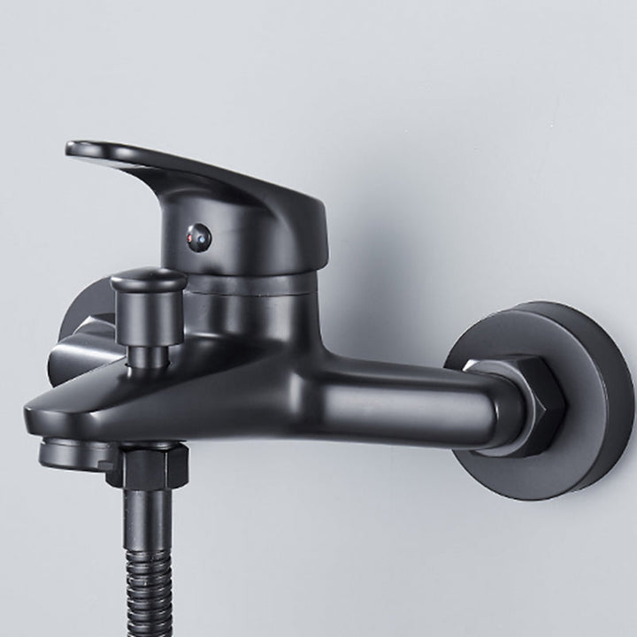 Lisslune | Modern Bathtub Faucet Lever Handle Wall Mounted Fixed Bathtub Faucet