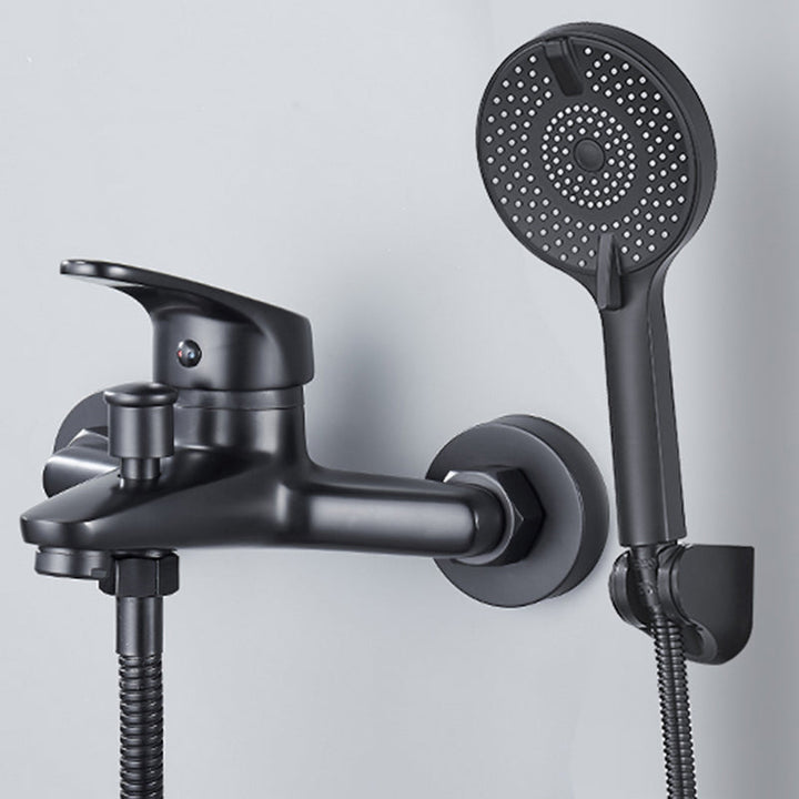 Lisslune | Modern Bathtub Faucet Lever Handle Wall Mounted Fixed Bathtub Faucet