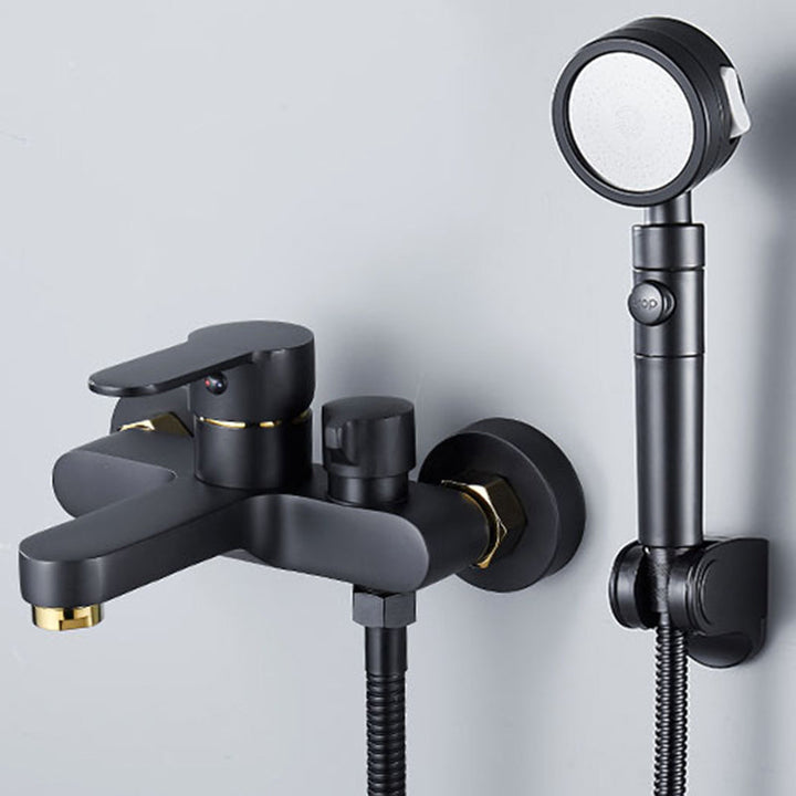 Lisslune | Modern Bathtub Faucet Lever Handle Wall Mounted Fixed Bathtub Faucet
