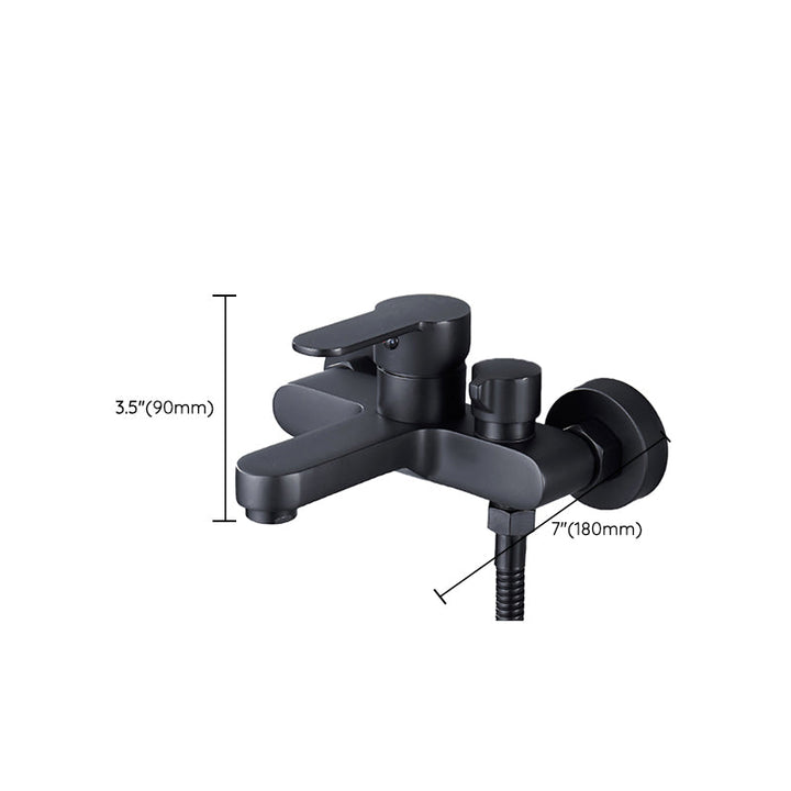 Lisslune | Modern Bathtub Faucet Lever Handle Wall Mounted Fixed Bathtub Faucet