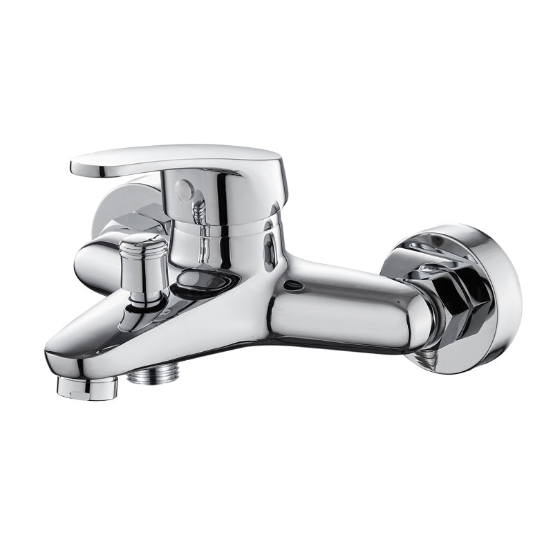 Lisslune | Single Lever Bath Mixer 2 Holes Wall Mounted Hand Shower Low Arc Tub Filler