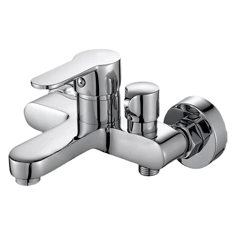 Lisslune | Single Lever Bath Mixer 2 Holes Wall Mounted Hand Shower Low Arc Tub Filler