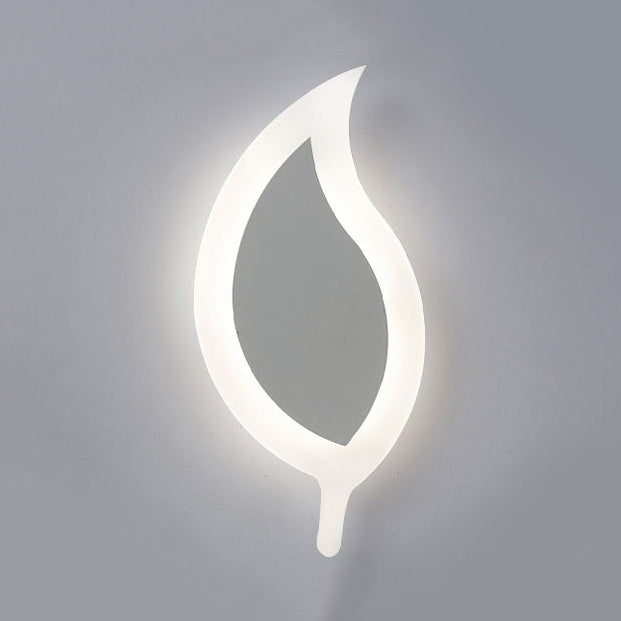 Skørter | Acrylic Slim Panel Wall Lamp Eye-Friendly Contemporary LED Wall Lamp in White for Dining Room