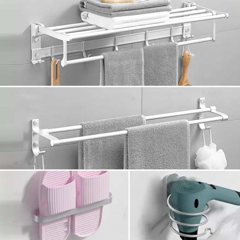 Lisslune | Modern Bathroom Accessories Hardware Set White Metal Bathroom Accessories Kit