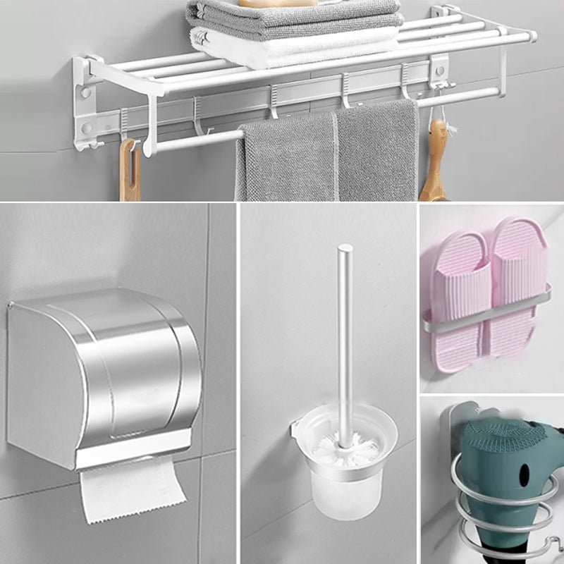 Lisslune | Modern Bathroom Accessories Hardware Set White Metal Bathroom Accessories Kit