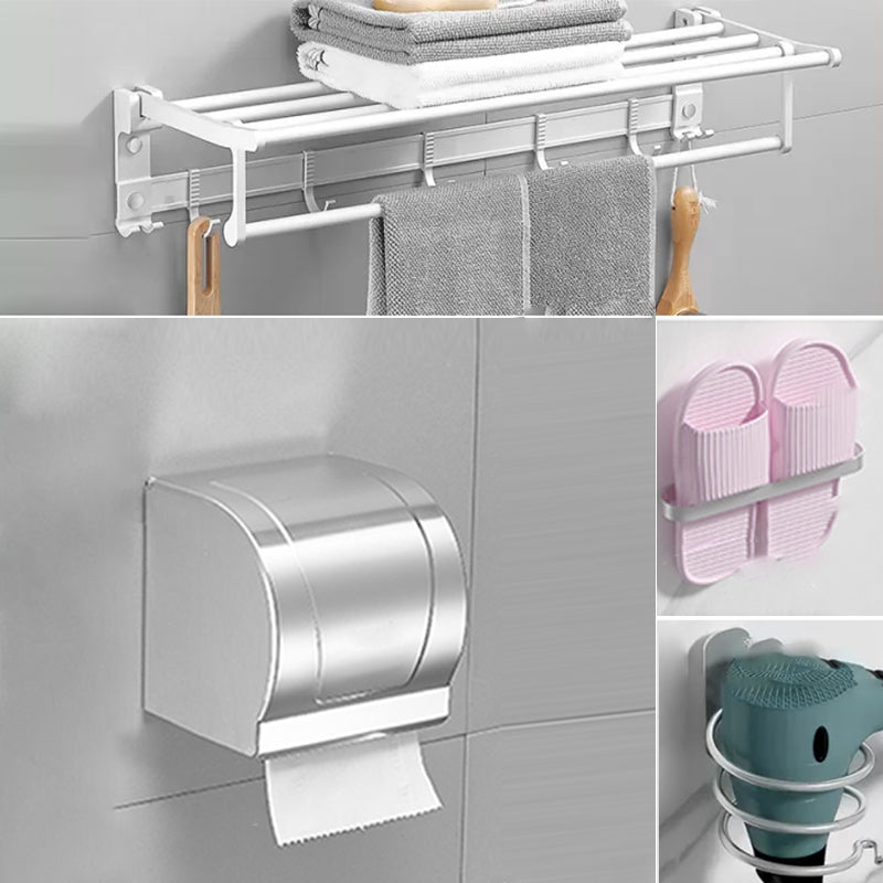 Lisslune | Modern Bathroom Accessories Hardware Set White Metal Bathroom Accessories Kit