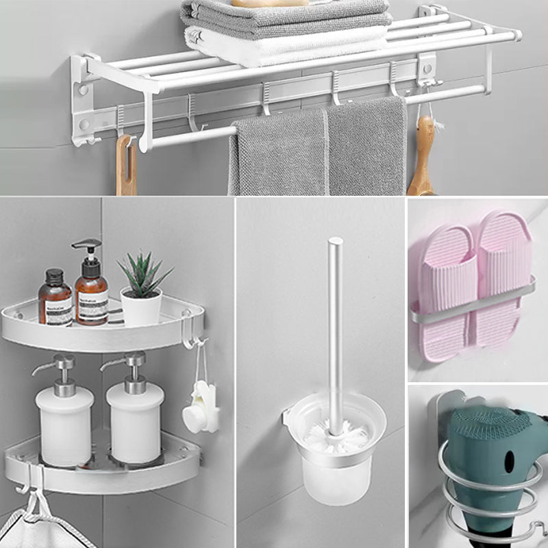 Lisslune | Modern Bathroom Accessories Hardware Set White Metal Bathroom Accessories Kit