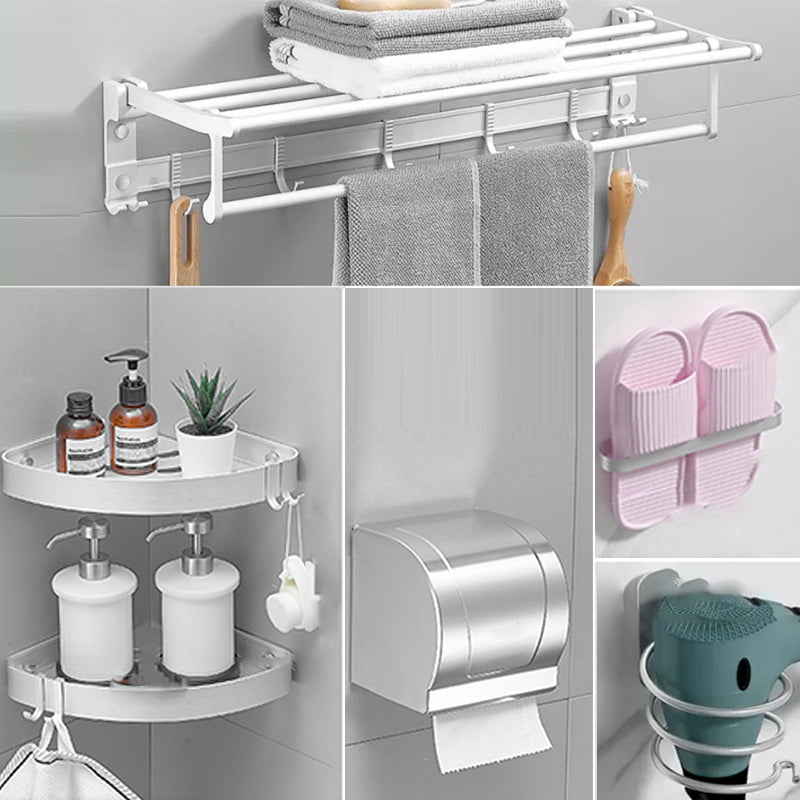 Lisslune | Modern Bathroom Accessories Hardware Set White Metal Bathroom Accessories Kit