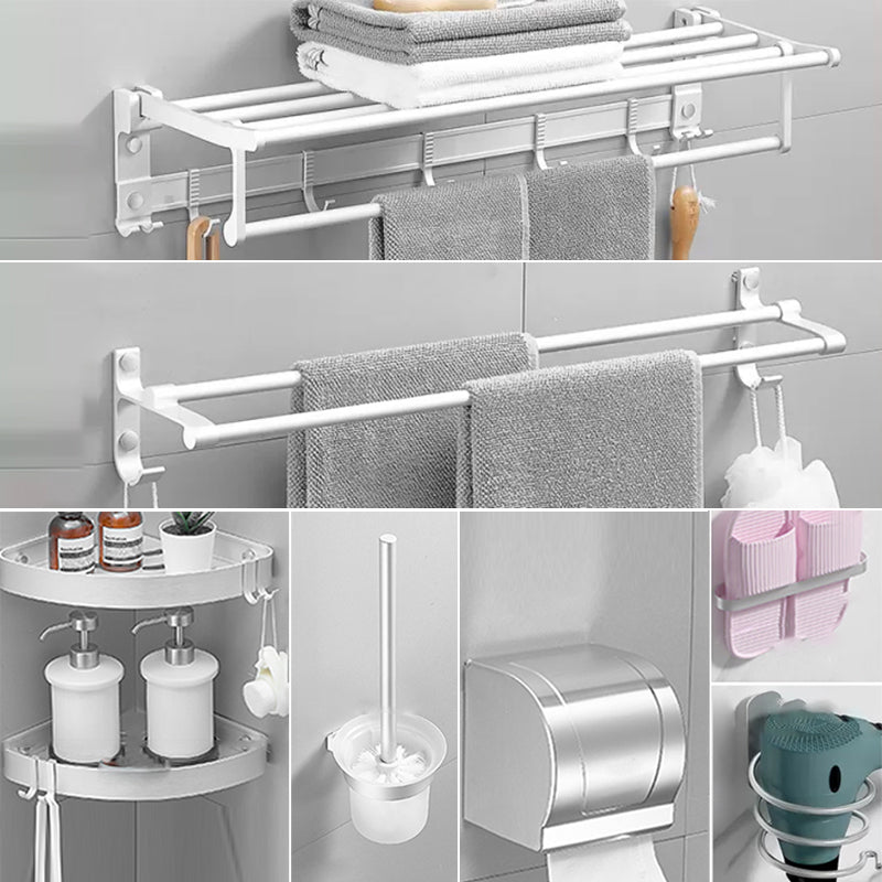 Lisslune | Modern Bathroom Accessories Hardware Set White Metal Bathroom Accessories Kit