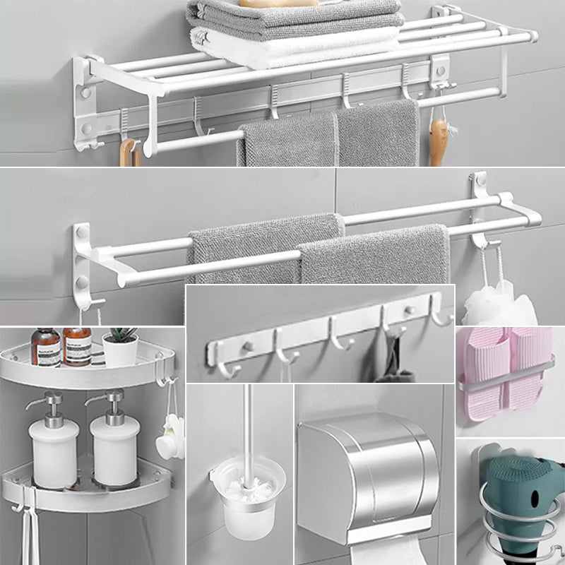 Lisslune | Modern Bathroom Accessories Hardware Set White Metal Bathroom Accessories Kit