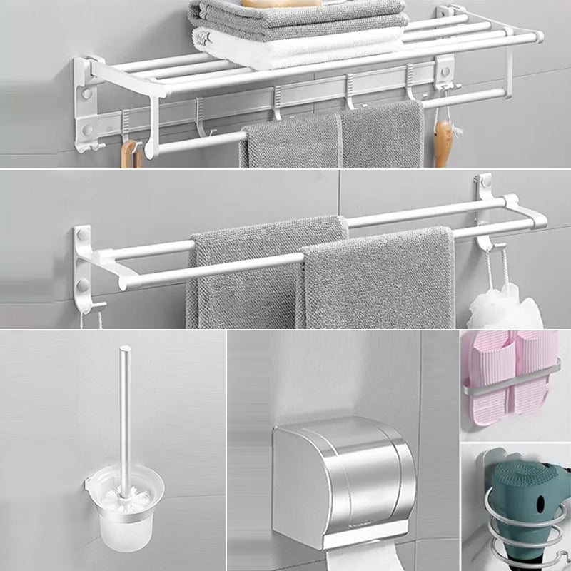 Lisslune | Modern Bathroom Accessories Hardware Set White Metal Bathroom Accessories Kit