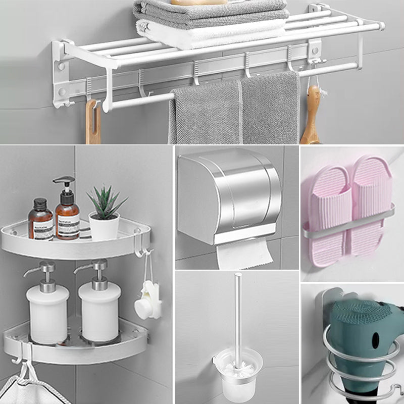 Lisslune | Modern Bathroom Accessories Hardware Set White Metal Bathroom Accessories Kit