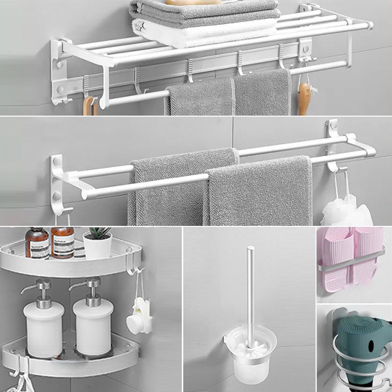 Lisslune | Modern Bathroom Accessories Hardware Set White Metal Bathroom Accessories Kit