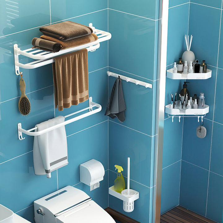 Lisslune | Modern Bathroom Hardware Set White Metal Bathroom Accessories Set