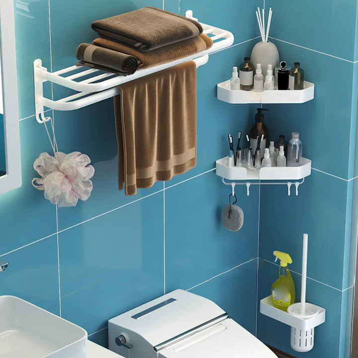 Lisslune | Modern Bathroom Hardware Set White Metal Bathroom Accessory Set