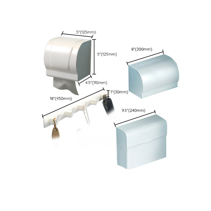 Lisslune | Modern Bathroom Hardware Set White Metal Bathroom Accessories Set