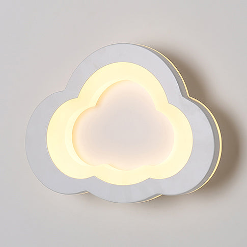 Skørter | Integrated LED Cartoon Wall Mount Light Modern Simple Acrylic Wall Lighting in White