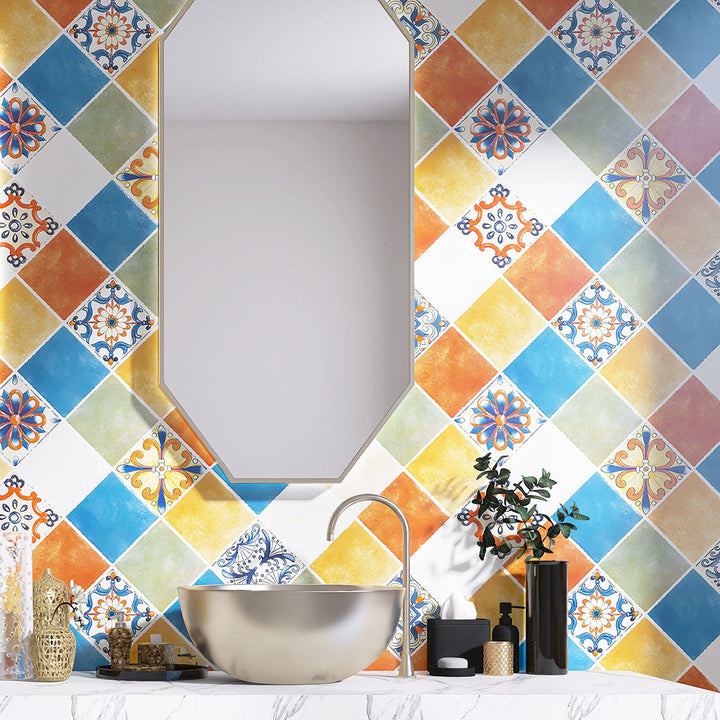 Lisslune | Modern Peel-and-Stick Backsplash Wall Tiles made of Plastic Mosaic Tile Wallpaper for the Kitchen