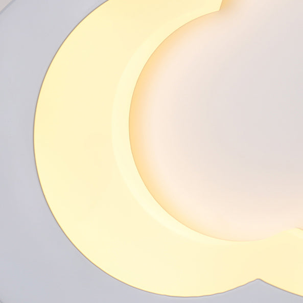 Skørter | Integrated LED Cartoon Wall Mount Light Modern Simple Acrylic Wall Lighting in White