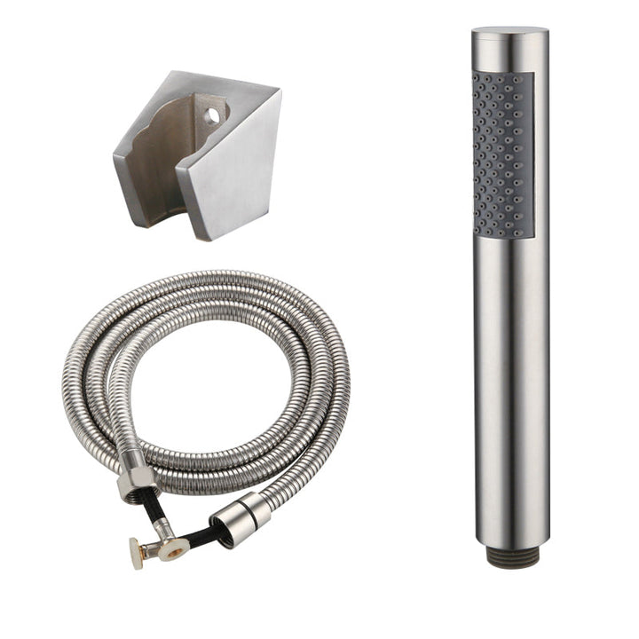 Lisslune | Cylindrical Hand Shower with Self-Cleaning Stainless Steel Wall Shower Head