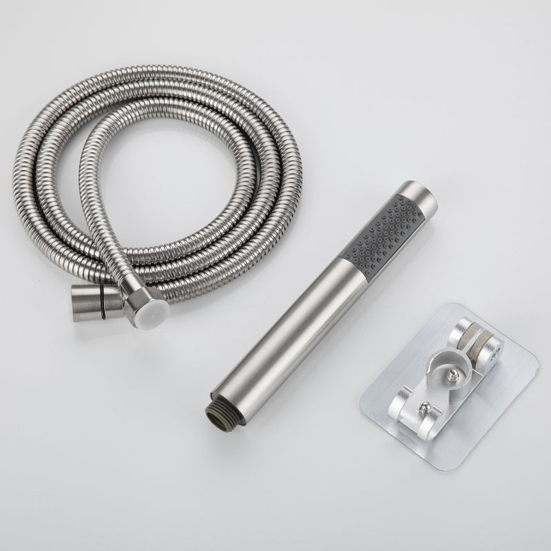 Lisslune | Cylindrical Hand Shower with Self-Cleaning Stainless Steel Wall Shower Head