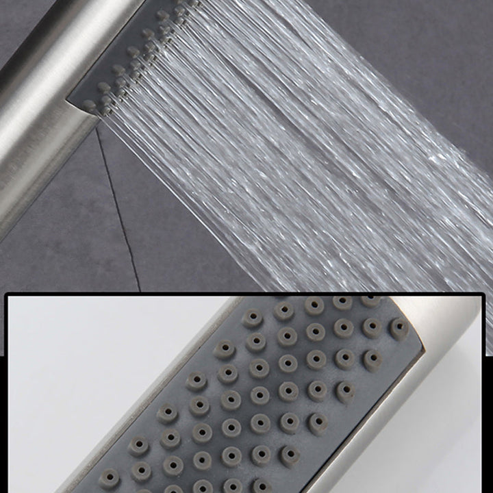 Lisslune | Cylindrical Hand Shower with Self-Cleaning Stainless Steel Wall Shower Head