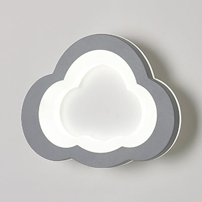 Skørter | Integrated LED Cartoon Wall Mount Light Modern Simple Acrylic Wall Lighting in White
