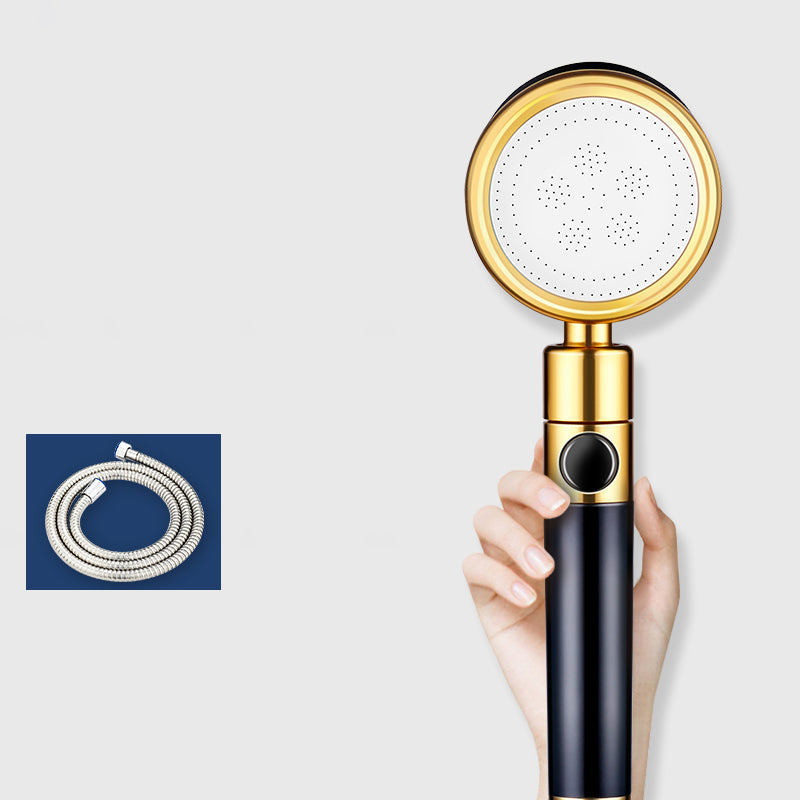 Lisslune | Modern Metal Hand Shower in Black Water efficient round Shower Head