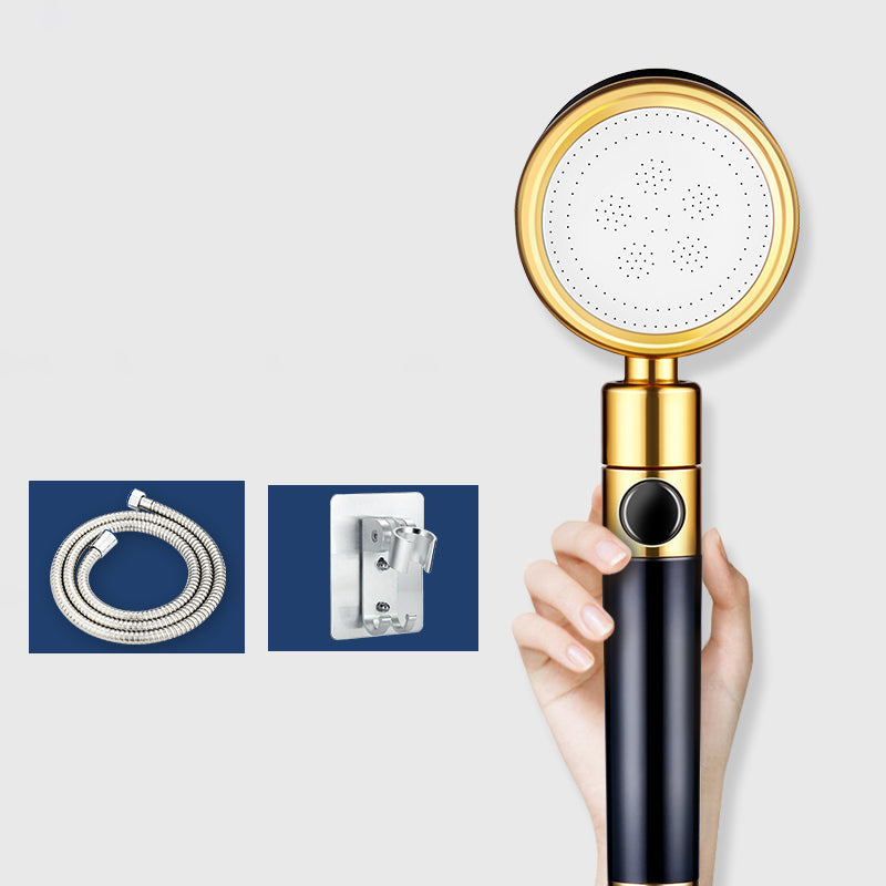 Lisslune | Modern Metal Hand Shower in Black Water efficient round Shower Head