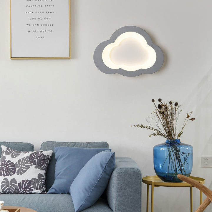 Skørter | Integrated LED Cartoon Wall Mount Light Modern Simple Acrylic Wall Lighting in White