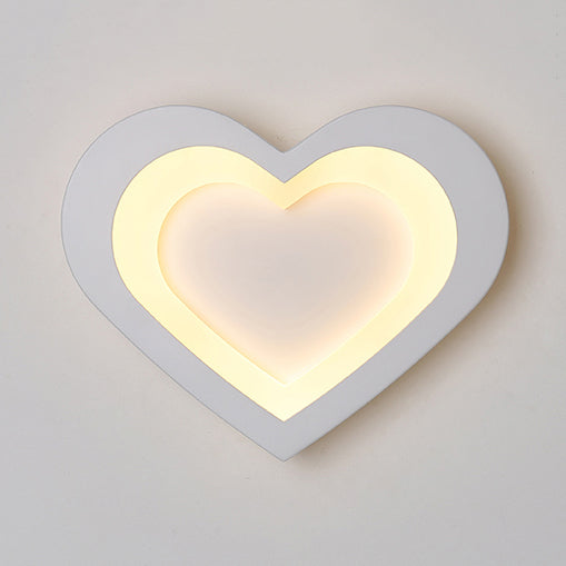 Skørter | Integrated LED Cartoon Wall Mount Light Modern Simple Acrylic Wall Lighting in White