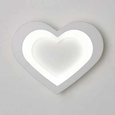 Skørter | Integrated LED Cartoon Wall Mount Light Modern Simple Acrylic Wall Lighting in White