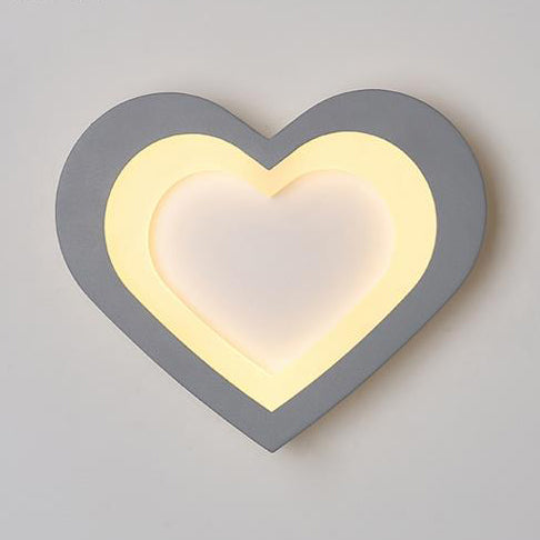 Skørter | Integrated LED Cartoon Wall Mount Light Modern Simple Acrylic Wall Lighting in White