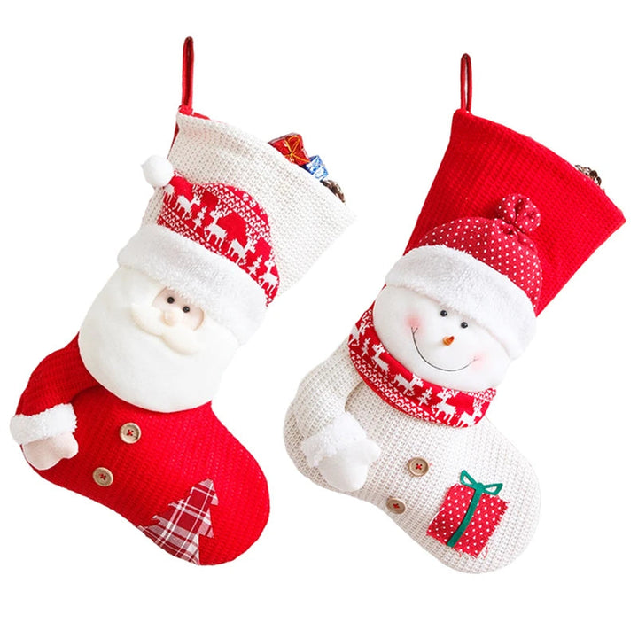 Lisslune | Gift bag Durable Large Cute Christmas Stocking Gift Bag High Capacity Felt Christmas Sock Christmas Ornaments Beautiful