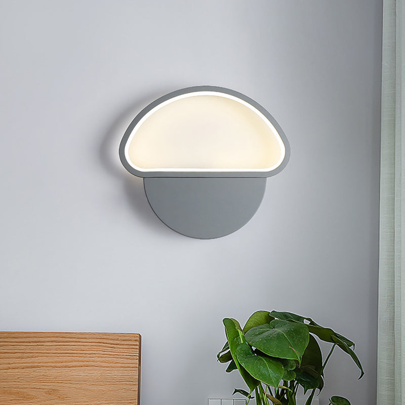 Lisslune | Mushroom-shaped wall lamp wall light contemporary acrylic gray LED wall-mounted light for bedroom