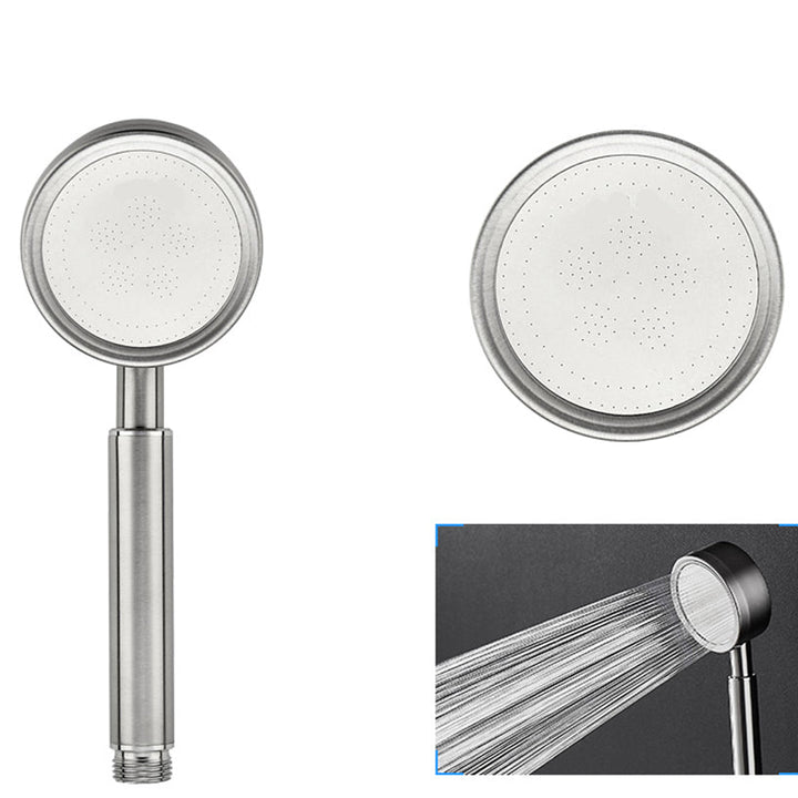 Lisslune | Round Handheld Shower Water Saving Showerhead Made of Stainless Steel