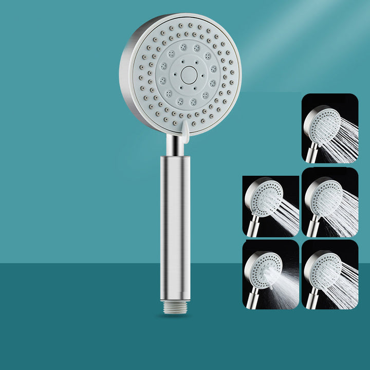 Lisslune | Stainless Steel Round Hand Shower Adjustable Spray Pattern Shower Head