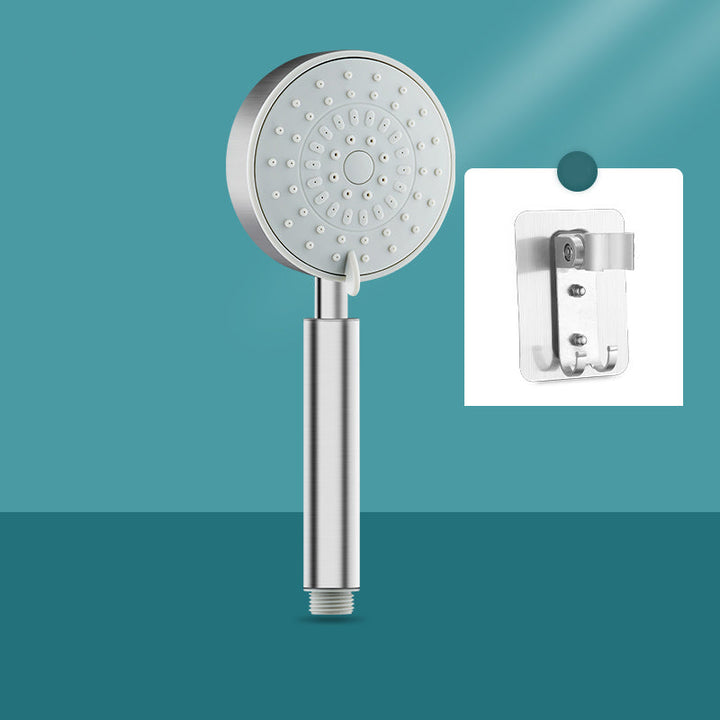 Lisslune | Stainless Steel Round Hand Shower Adjustable Spray Pattern Shower Head