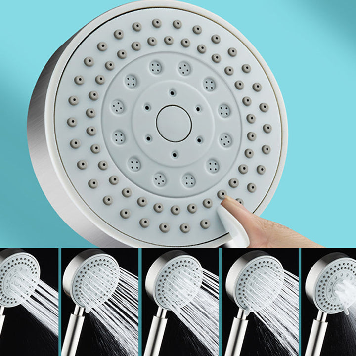 Lisslune | Stainless Steel Round Hand Shower Adjustable Spray Pattern Shower Head