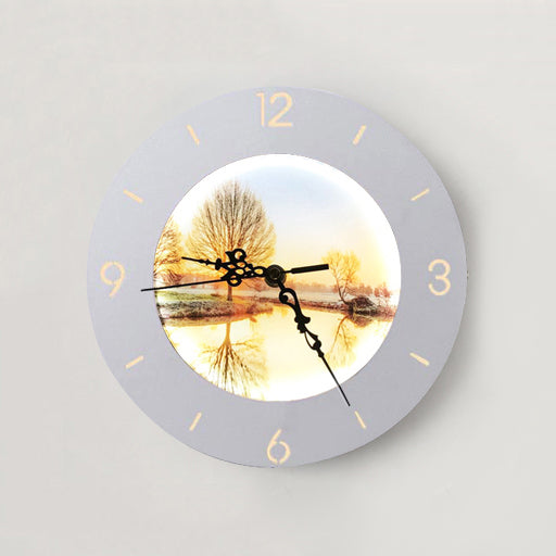 Skørter | White Clock LED Wall Lighting Modern Acrylic and Metal Wall Mount for Children