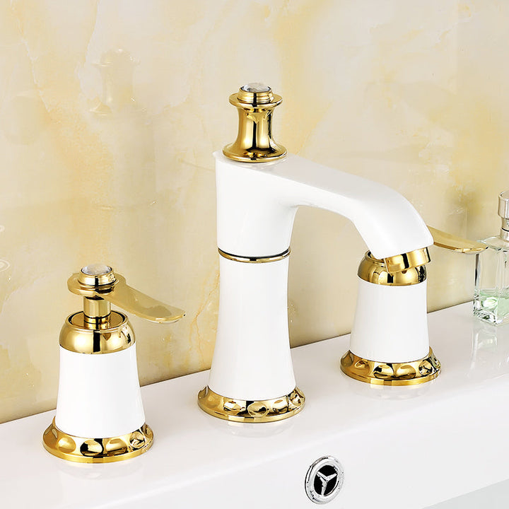 Lisslune | Glam Bathtub Faucet Trim Deck Mounted Lever Handle Swivel Spout Bathtub Faucet