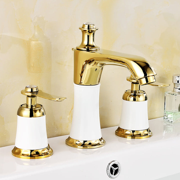 Lisslune | Glam Bathtub Faucet Trim Deck Mounted Lever Handle Swivel Spout Bathtub Faucet